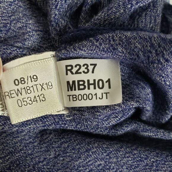 Reebok Womens Crop Top Large Throwback Blue Graphic Workout Slim Fit Slit Back - Picture 8 of 9